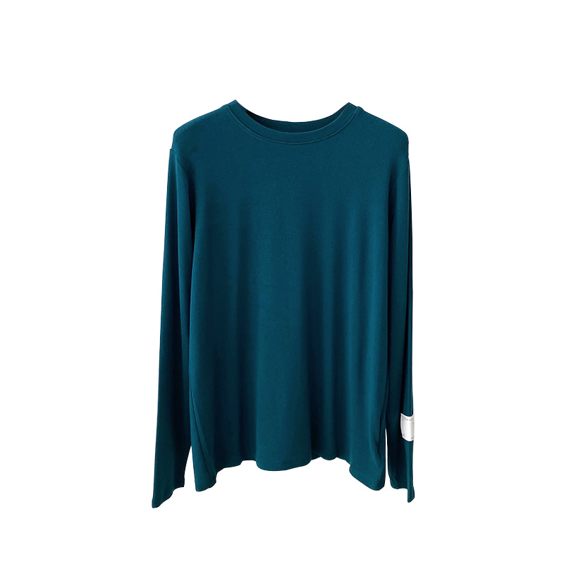 元熙6099-1春季新款洋气打底衫女宽松弹力长袖T恤带标内搭上衣潮
