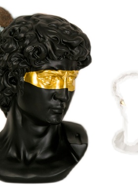 简约大卫北欧轻奢雕塑摆件石膏头像客厅样板房软装饰品艺术摆设