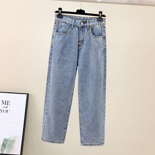 新款 潮流九分裤 直筒牛仔裤 韩版 子 男复古水洗宽松阔腿裤 2025春秋季