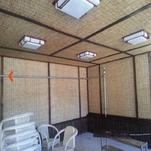 饰 定做芦苇帘子草帘隔断窗帘遮光阳光房卷帘厨房卧室门帘民宿旧装