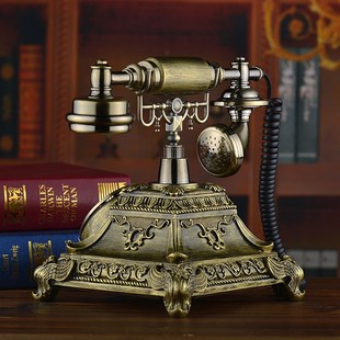 复古转盘拨号欧式家用电话仿古客厅电话机固定有线座机复古电话机