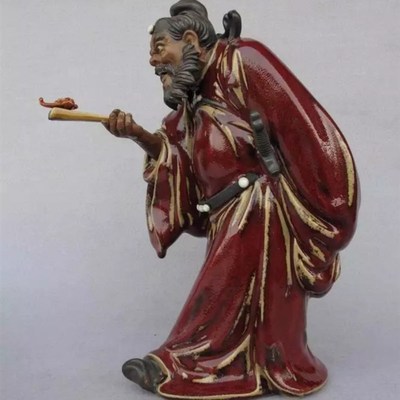 石湾公仔陶瓷钟馗手工中式摆件门厅家居新美陶引福归堂刘泽棉钟馗