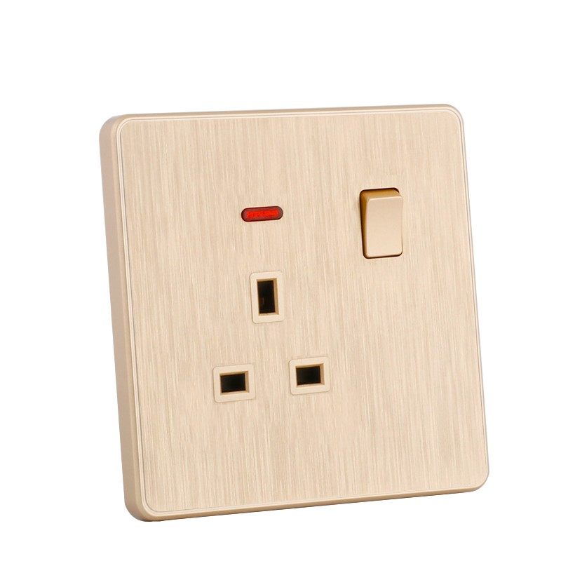 新款港版多功能英规13A带开关带灯金色两位usb方角15A插座面板优,电子/电工,开关插座套装,淘宝优惠券,粉丝福利购,淘宝优惠卷