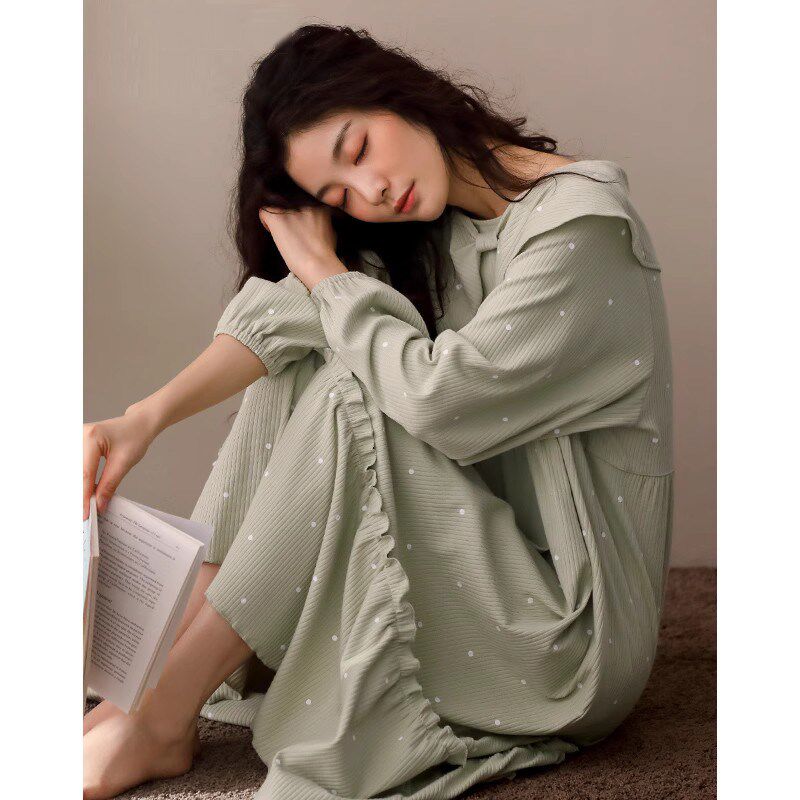 2024新款少女睡裙春秋季秋冬纯棉长袖甜美可爱娃娃领宽松大码睡衣,女士内衣/男士内衣/家居服,睡裙,淘宝优惠券,粉丝福利购,淘宝优惠卷