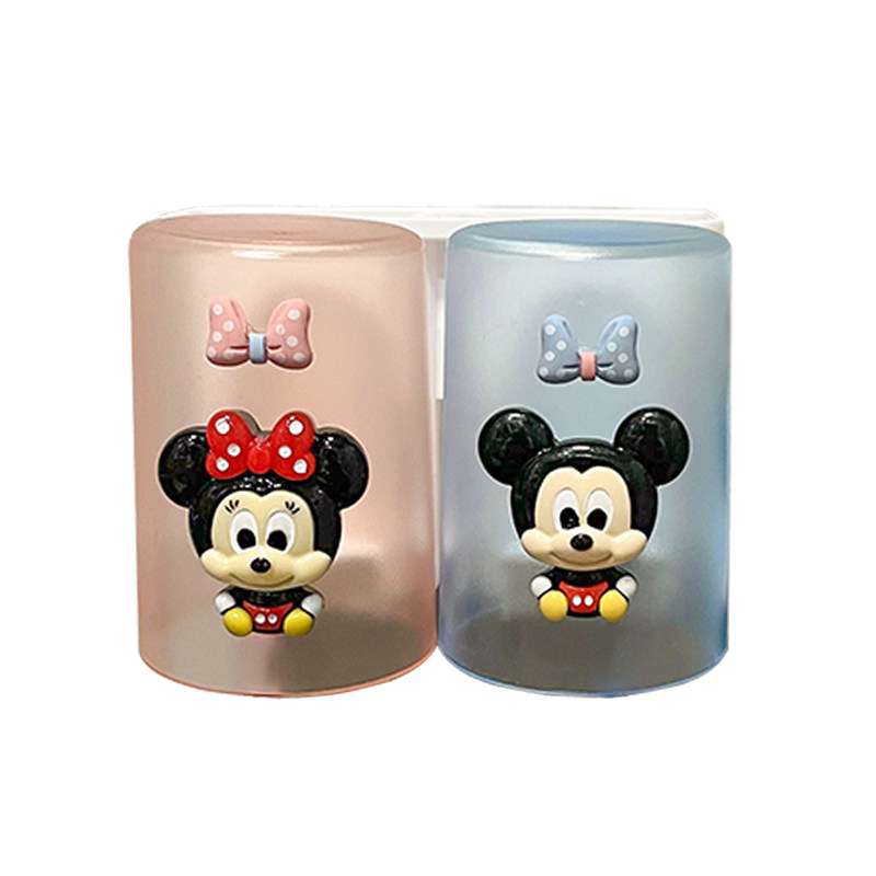 卡通可爱创意牙刷置物架免打孔壁挂式收纳架漱口杯情侣儿童刷牙杯