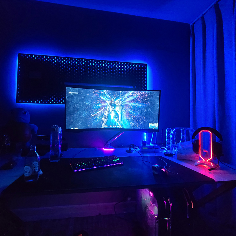 灯条免安装usb调亮氛围灯带自粘触摸开关床头镜前灯电视柜补光led