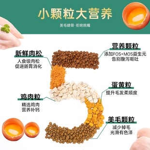 博美狗粮专用10斤装幼犬轻泪痕成犬白色美毛小型犬补钙冻干专用粮