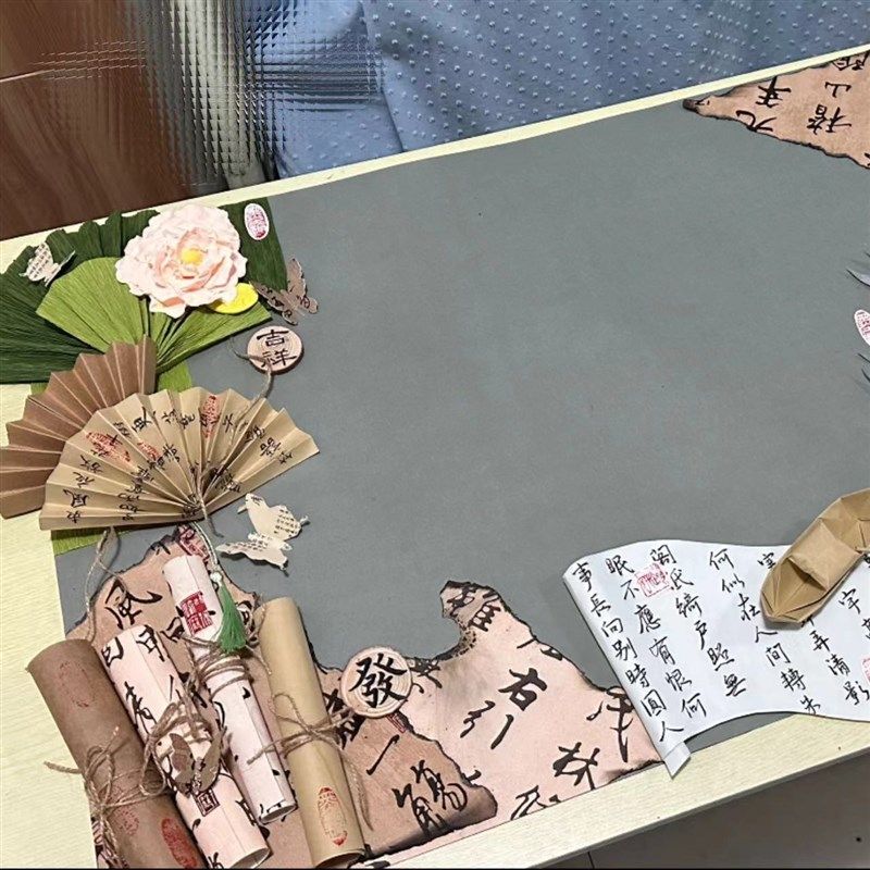 国风黑板报皱纹纸装饰主题墙书法环创布置材料半成品墙面环创,鲜花速递/花卉仿真/绿植园艺,花艺材料,淘宝优惠券,粉丝福利购,淘宝优惠卷