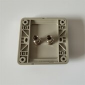 二位有线数字电视插座面板金色双孔螺纹宽频网络连接线2路英制F头