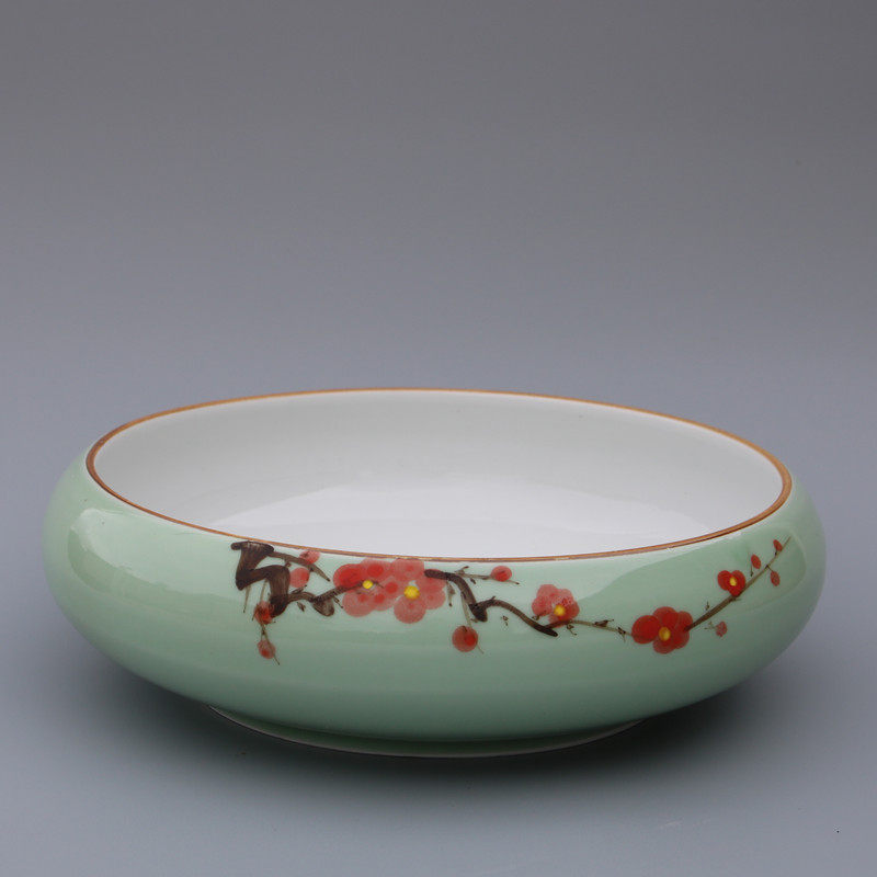 水仙花盆陶瓷无孔水培绿萝铜钱草碗莲睡莲容器大号室内多肉盆包邮