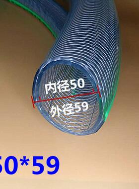 PVC透明纤维增强编织网管塑料网纹软管大口径32/38/50工程浇水管