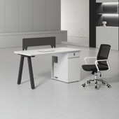 办公桌员工位职员屏风办公室桌椅组合双四46人位卡座隔断式 财务桌