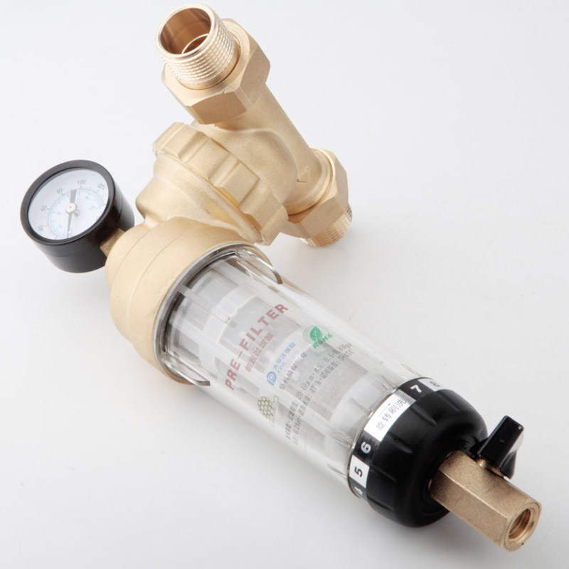 铜万向型安装前置过滤器反冲洗家用自来水管立式入户进水口过滤器