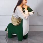 网红座椅动物针织卡通椅沙发侘寂椅创意童趣休闲儿童换鞋 凳布艺