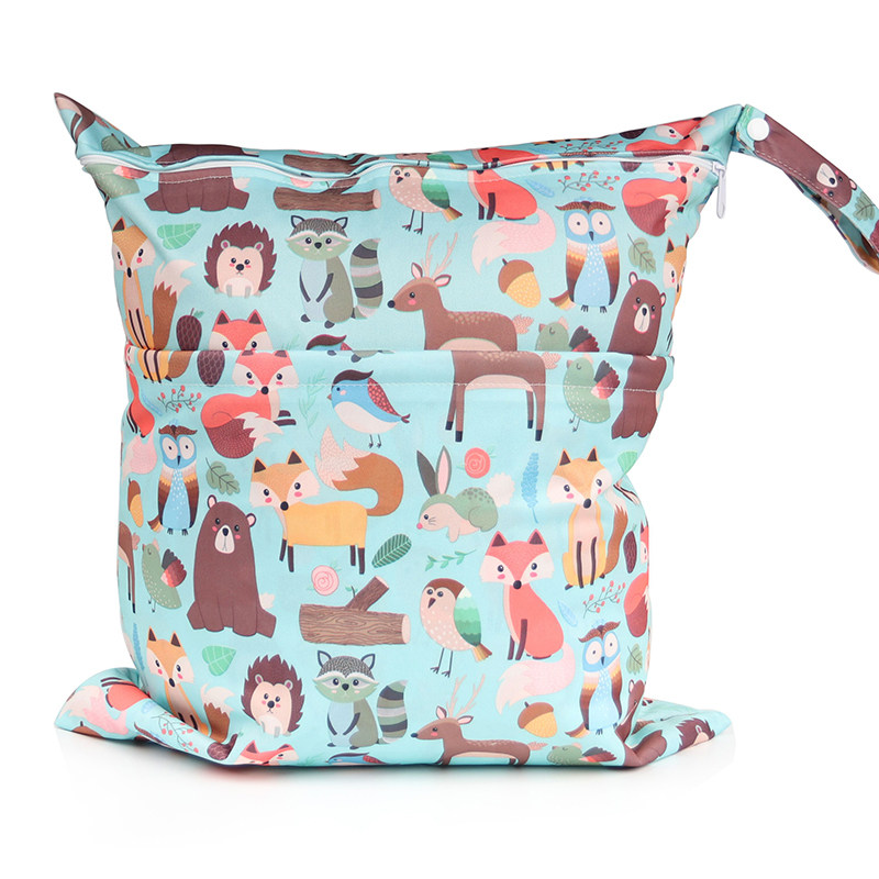 可爱动物双拉链婴儿尿布袋尿片袋收纳袋童车挂袋防潮防水尿裤袋,婴童用品,尿布袋/床头挂袋,淘宝优惠券,粉丝福利购,淘宝优惠卷