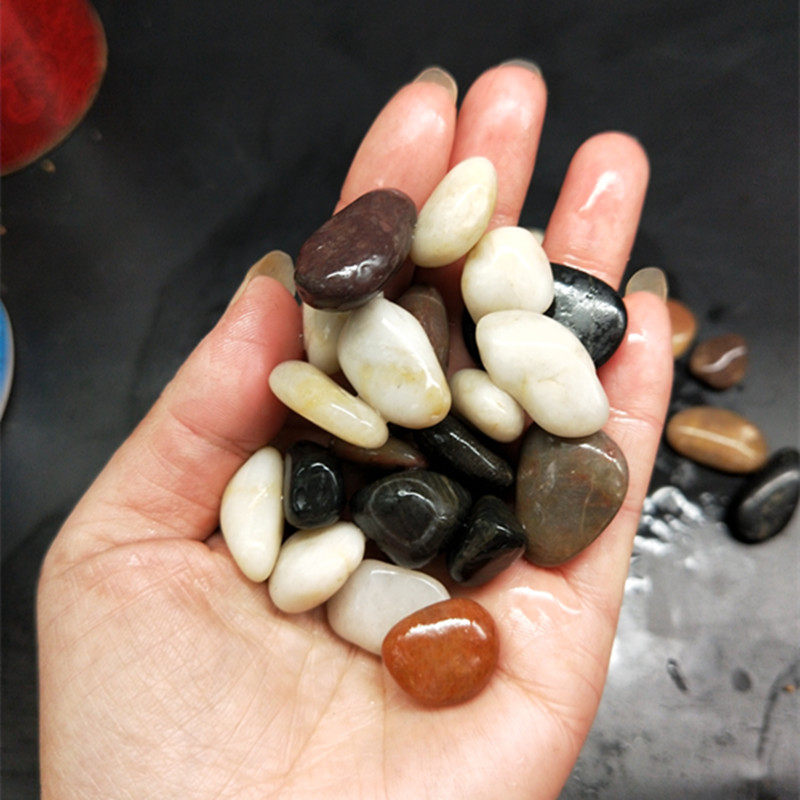 鹅卵石雨花石天然小石子装饰鱼缸花盆多肉盆栽园艺彩个性石头造景