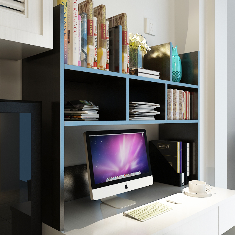 简约创意宿舍桌上学生书架电脑架桌面小书架置物架简易收纳办公架