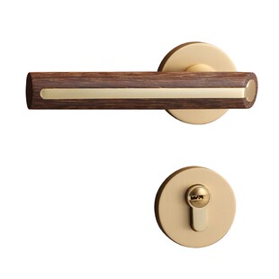 复古卧室门锁房间家用木门实木金色门把手室内磁吸静音中古房门锁