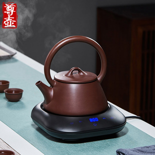 尊壶宜兴紫砂烧水壶电陶炉明火煮茶壶功夫茶煮水器家用陶瓷电茶炉