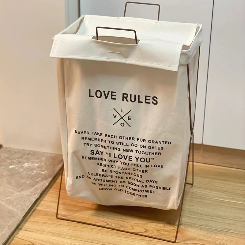 收纳层架大号落地摺叠卧室零食铁架棉麻布艺脏衣篮洗衣篓防水收纳