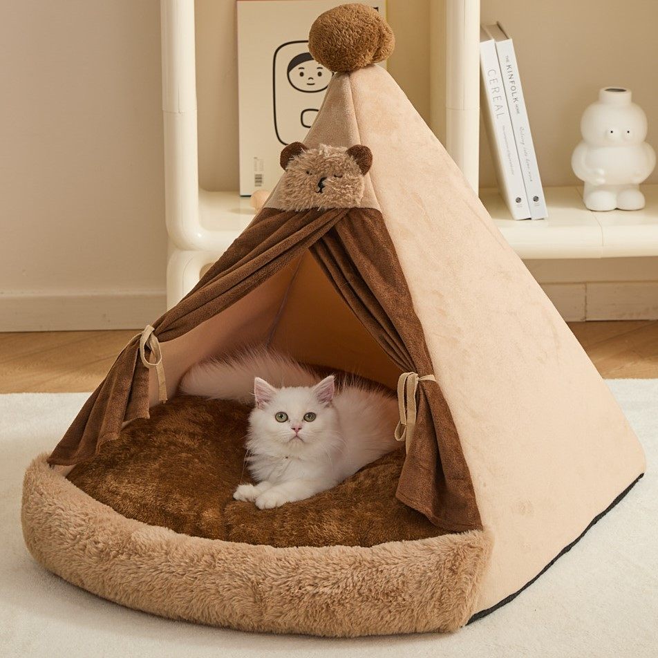 帐篷猫窝冬天保暖封闭式安全感可拆洗房屋过冬狗窝四季通用宠物