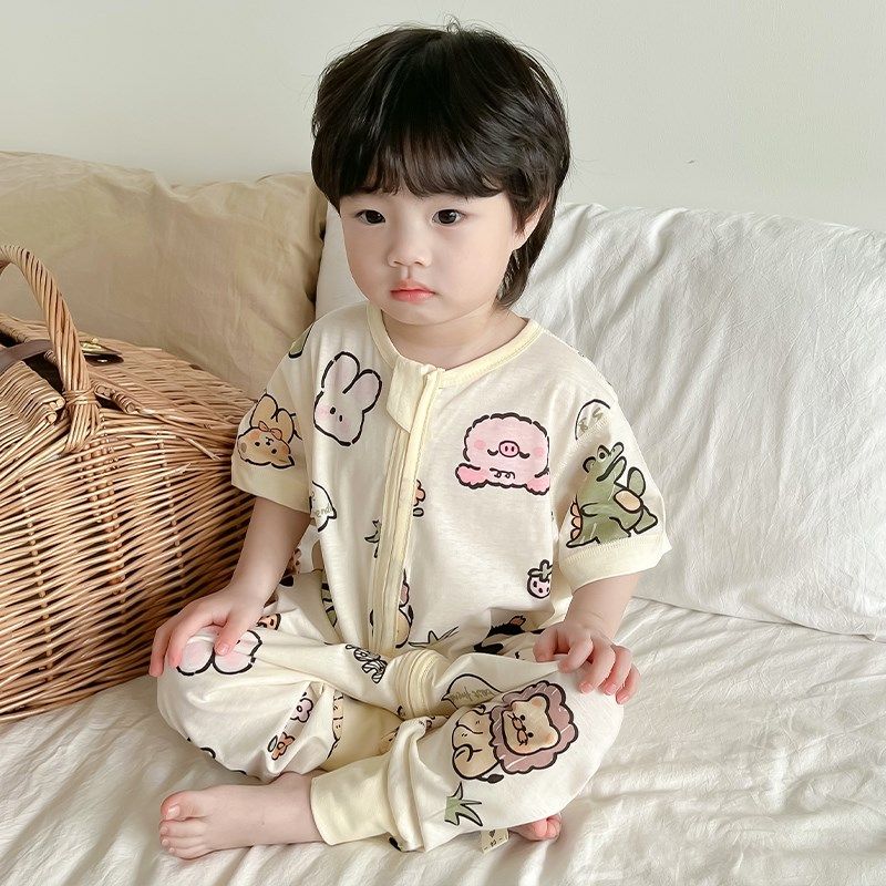 儿童连体睡衣夏季防着凉男童纯棉连身睡袋宝宝恐龙春秋款中大童,童装/婴儿装/亲子装,家居服连体衣,淘宝优惠券,粉丝福利购,淘宝优惠卷