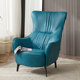 高背单人沙发意式 阳台休闲椅客厅椅子老虎椅轻奢网红沙发椅皮椅