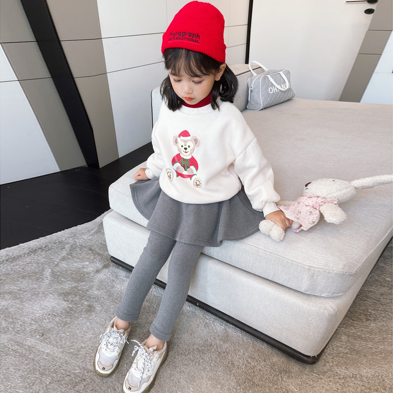 女童假两件裙裤加绒加厚儿童打底裤外穿女宝宝裤裙洋气长裤秋冬装,童装/婴儿装/亲子装,裤子,淘宝优惠券,粉丝福利购,淘宝优惠卷