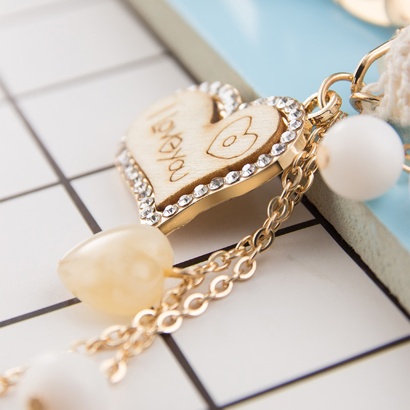 爱心钥匙扣卡通挂件汽车钥匙链女可爱韩国创意情侣包包挂饰锁匙扣