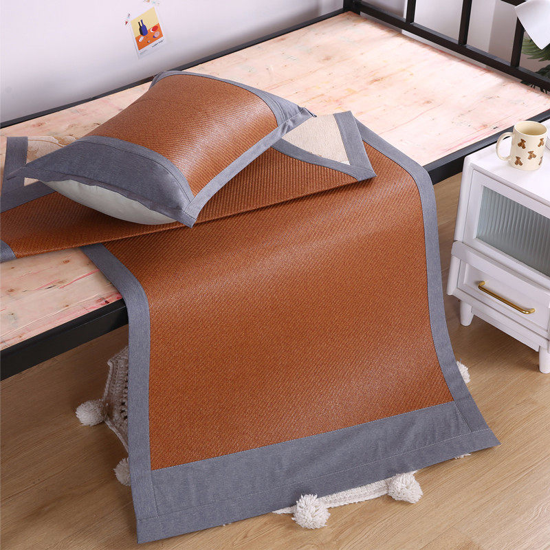 凉席学生宿舍单人0.9米可折叠藤席子夏季草席双面冰丝寝室专用1.2