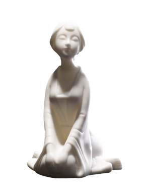 创意办公室摆件新中式陶瓷人物客厅书房装饰摆设品家居软装工艺品