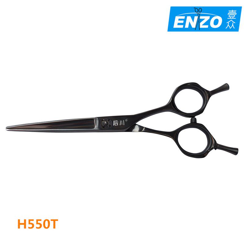 后川 H550T 5.5寸 黑色 镀钛女发 A字 结构剪专业美发剪刀