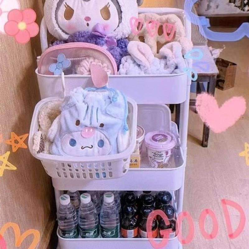 全金属拉斯克手推车厨房置物架婴儿新生儿用品带轮移动落地收纳架