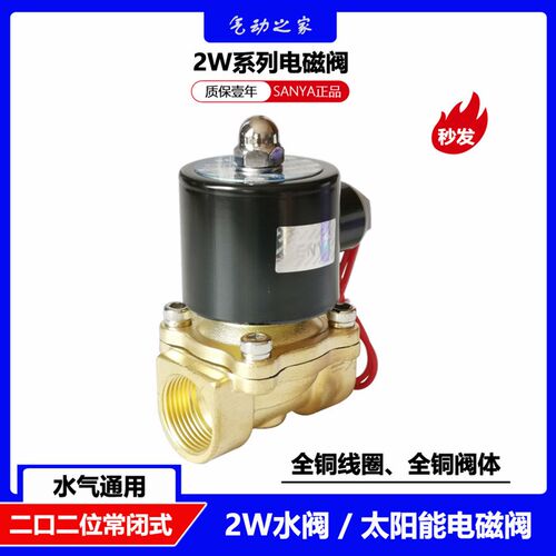 2W铜不锈钢常开常闭电磁开关水阀DN15/20/25/32/40/50/65/80/100