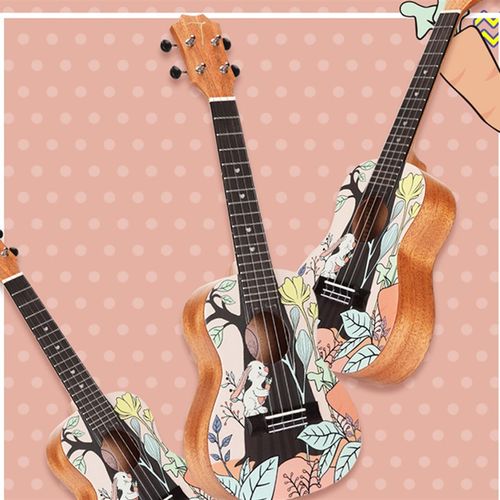 tom尤克里里23寸26寸电箱欧阳娜娜款初学女生单板乌克丽丽小吉他