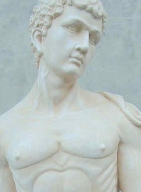 欧式玻璃钢人物雕塑艺术品客厅户外落地摆设可定制作拿剑角斗士