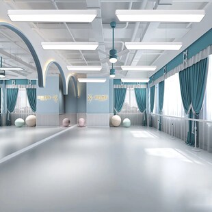 全光谱led护眼吊灯舞蹈房儿童防眩5000k吸顶灯奶油风教室白色吊灯