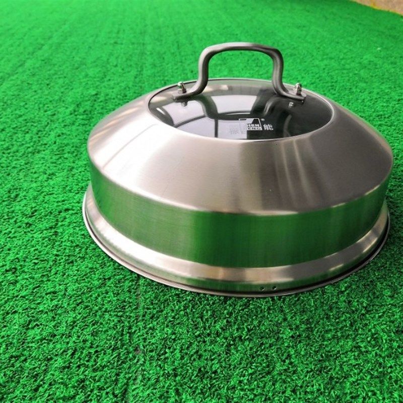 锅盖家用透明钢化玻璃盖不锈钢炒菜蒸锅炒锅配件26/28/30/32cm