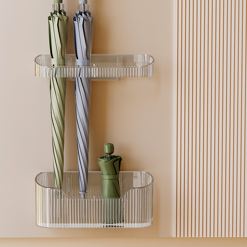 家用雨伞收纳架门口免打孔壁挂式无痕玄关门后放伞收纳柜置伞架