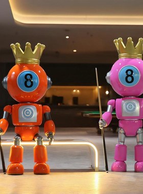 门店商场样品屋展示中心机器人台球公仔雕塑摆件电竞科技馆玻璃纤