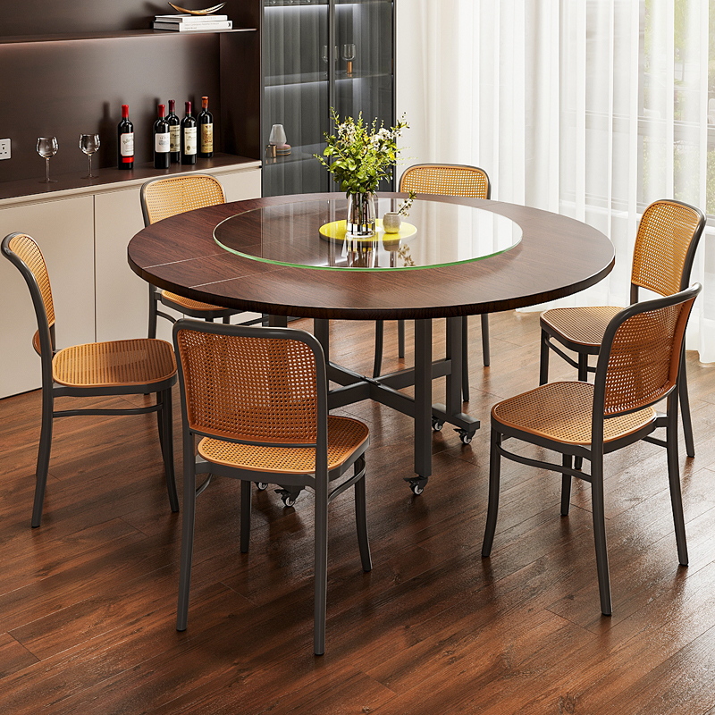 折叠餐桌简易饭桌可折叠家用圆桌出租房折叠桌椅多功能吃饭小桌子