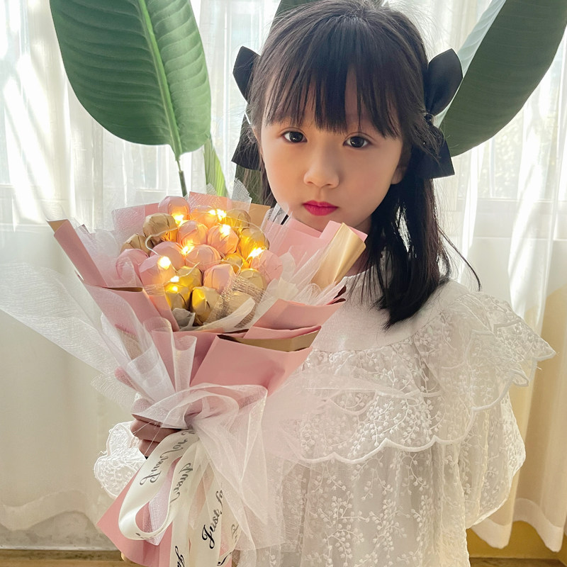 创意diy儿童零食棒棒糖果花束手工包装纸材料包情人节生日礼物