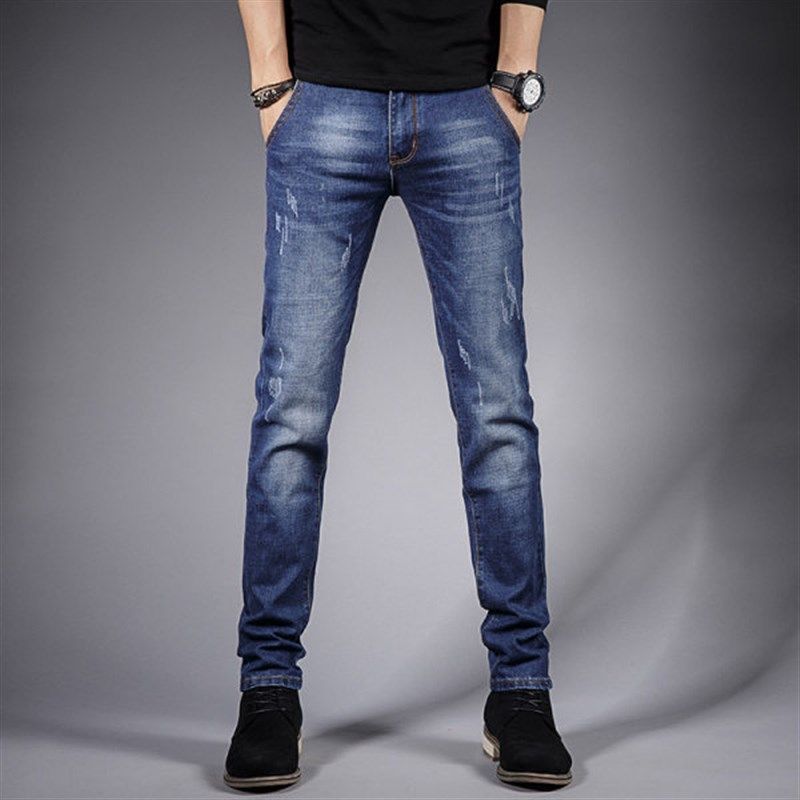 小码26-27码男士牛仔裤直筒修身160cm矮个子青年加绒xs号直脚长裤