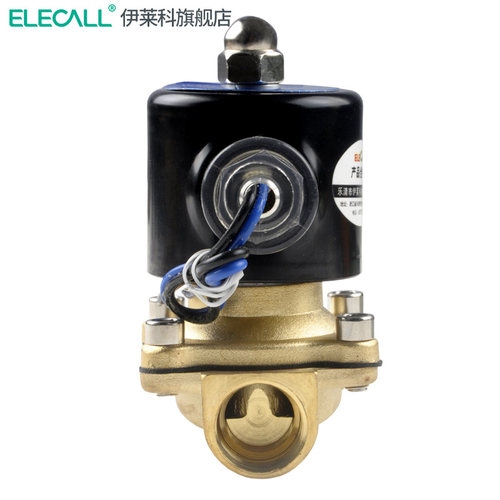 伊莱科电磁阀220V24v110v控制阀气阀水阀油阀水家用常闭4/6分一寸