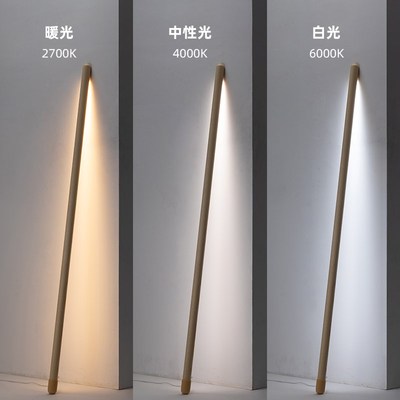 PTLIFE北欧靠墙落地灯网红设计感卧室床头客厅沙发立式LED氛围灯