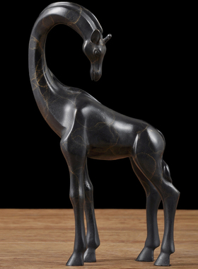 铜长颈鹿摆件样板房间家居摆设家居玄关书柜酒柜软装饰品乔迁礼品