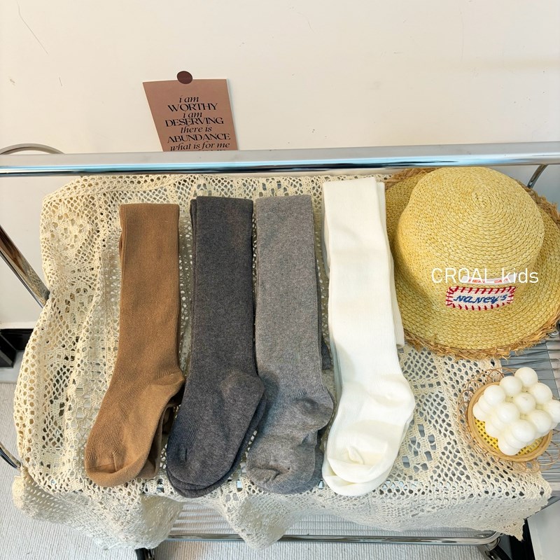 百搭儿童连裤袜春秋宝宝外穿打底袜灰色白色棉女童打底裤连体裤子