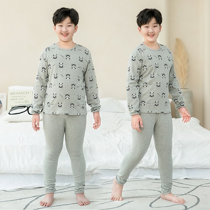 胖男童内衣套装加肥加大纯棉秋衣秋裤中大童胖孩子宽松睡衣家居服
