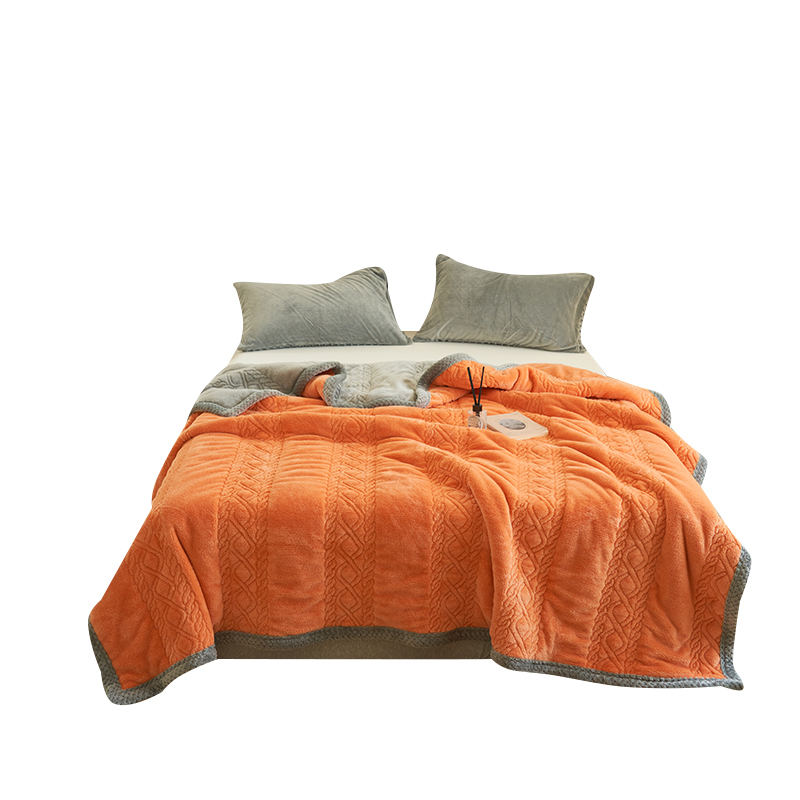 冬天大豆纤维三层毛毯加厚保暖高端防静电珊瑚绒毯子学生宿舍单人