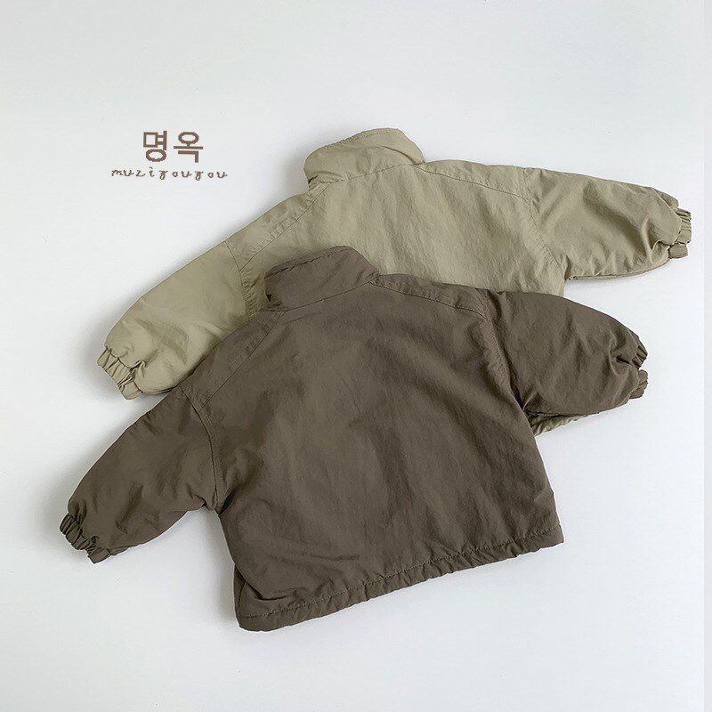 男童加绒外套2024新款秋冬款薄绒防风立领宝宝儿童半拉链套头卫衣